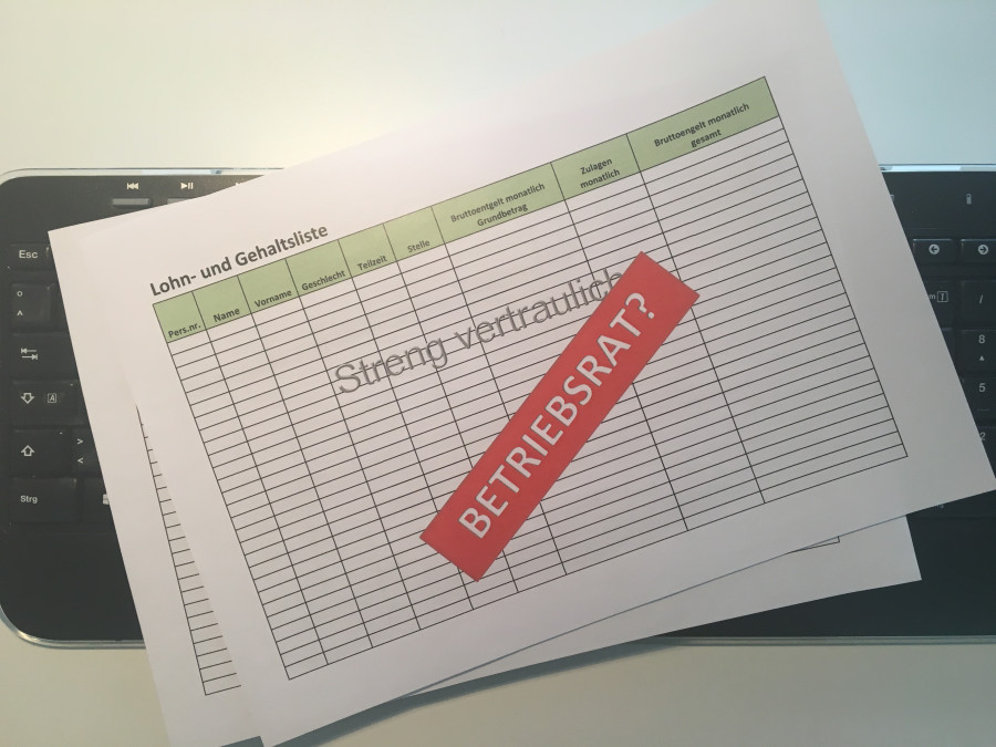 Kein Anspruch des Betriebsrats auf &Uuml;berlassung von Entgeltlisten!